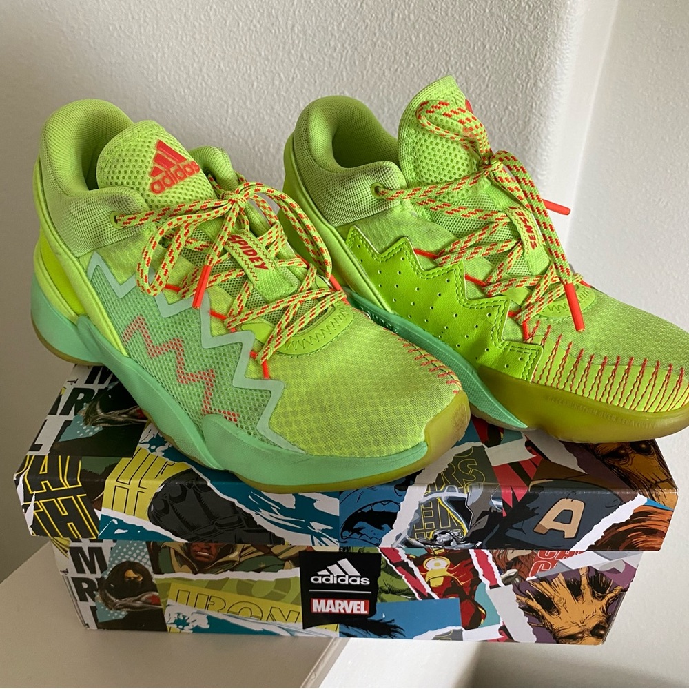 Adidas Marvel Lime Green Sneakers